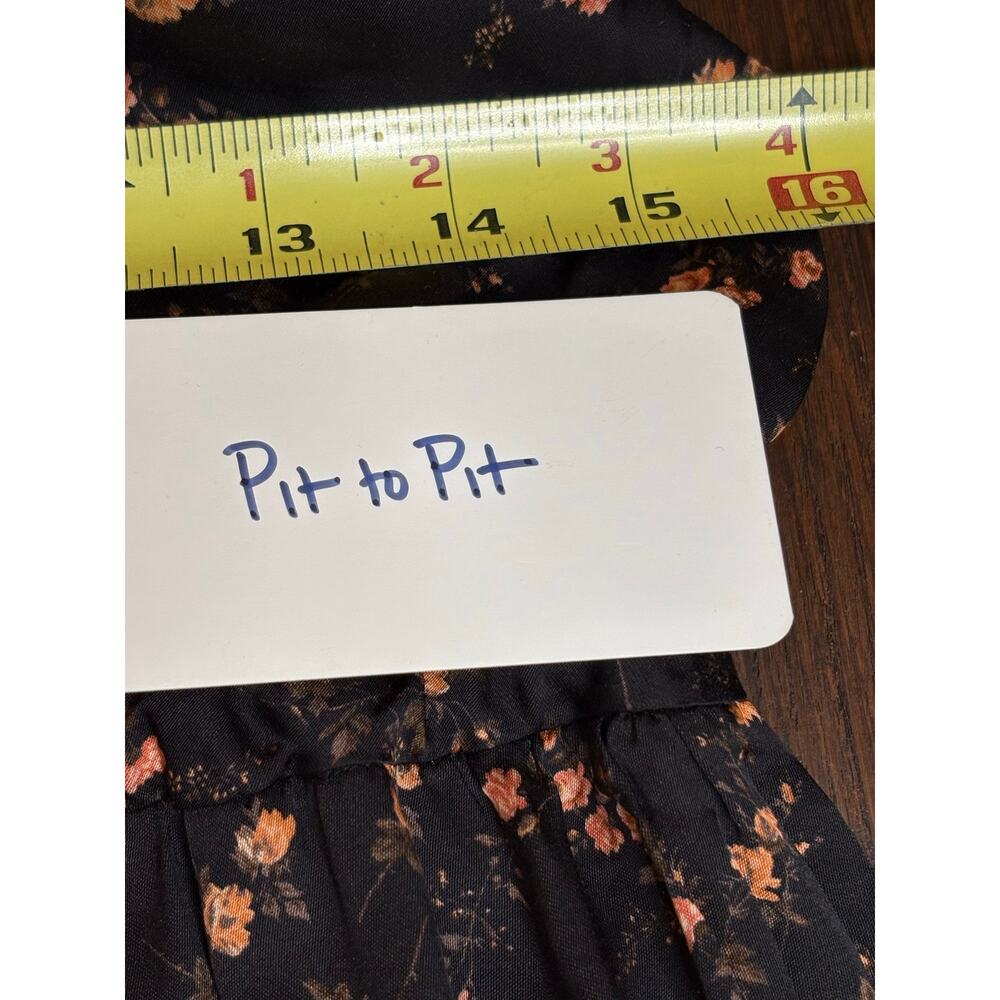 A.P.C. x Liberty Fabric Floral Print Antoinette Dress Black 34 EU 2 US - Picture 9 of 10